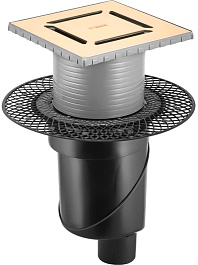 BERGES Wasserhaus Душевой трап Platz Norma 150 092059 золото глянец – фотография-1